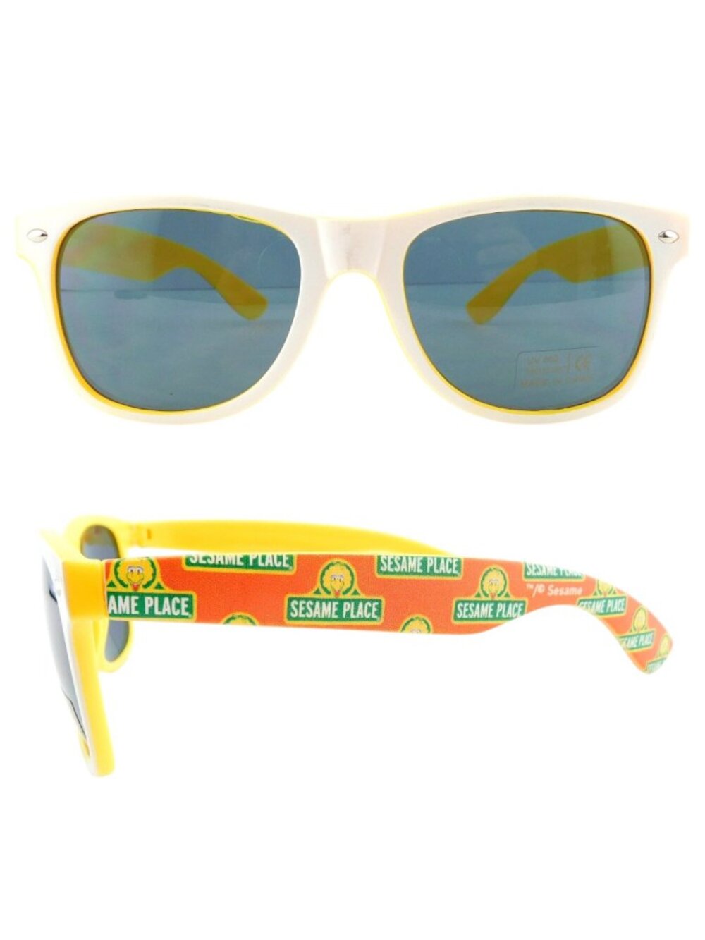 New Sesame Place Street Exclusive Unisex Yellow Sun Glasses Aviators